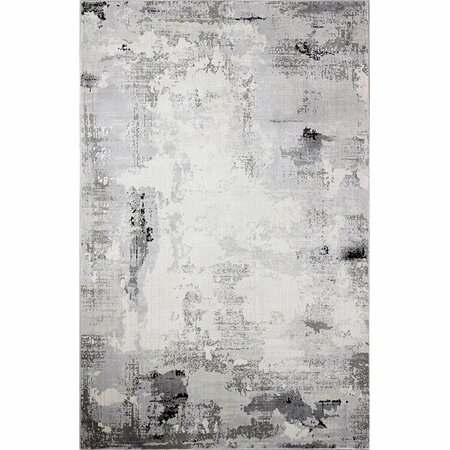 BASHIAN 3 ft. 6 in. x 5 ft. 6 in. Capri Collection Contemporary Polyester Power Loom Area Rug Beige & Grey C188-BEGY-4X6-CP109